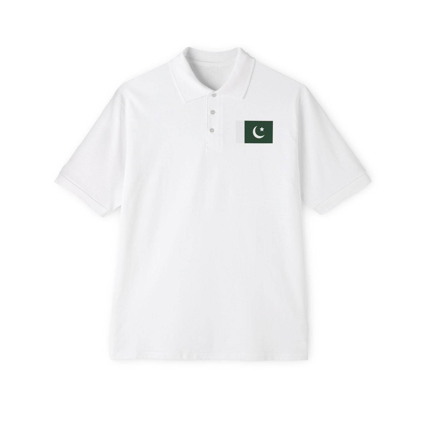 Polo Shirt with Pakistan Flag Chest Design