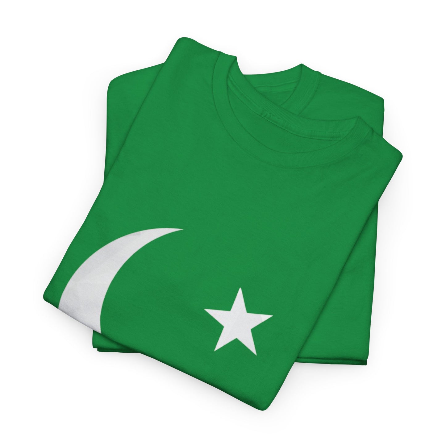 Flag Moon & Star T-Shirt - Green Pakistani Flag Design