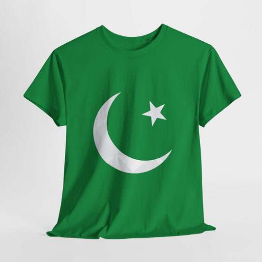 Flag Moon & Star T-Shirt - Green Pakistani Flag Design